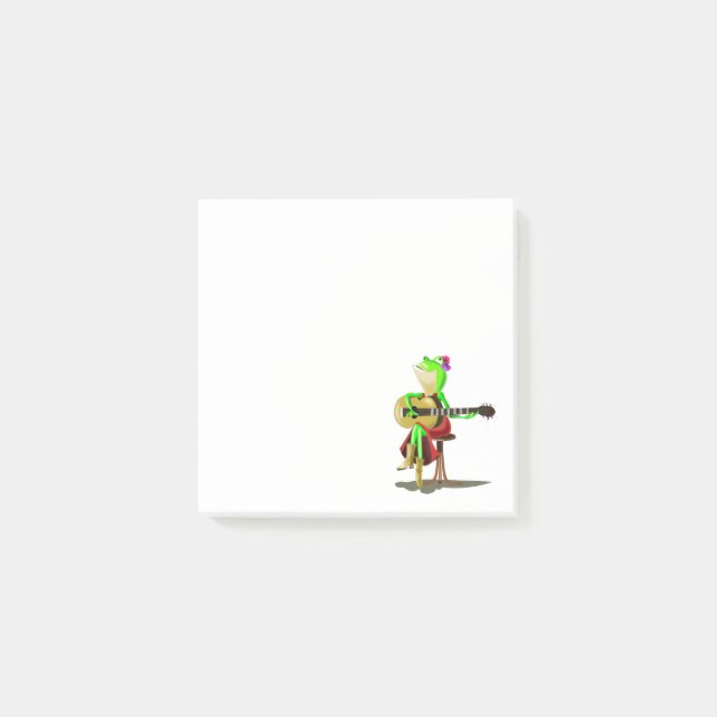 Post-it® Funny Post it Notes avec la grenouille Jouer de la (Devant)