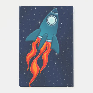 Post-it® Fusée spatiale mignonne et conception d'espace ext