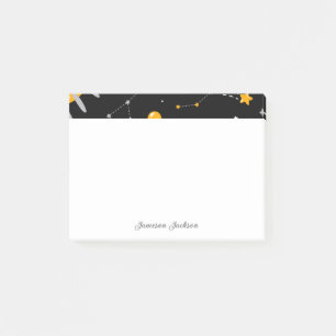 Post-it® Fusées Lune Jaune Noire 