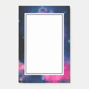 Post-it® Galaxie rose & bleu Nebula & étoiles Abstrait