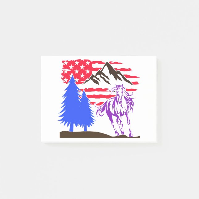 Post-it® Galloping Wild Mountain Horse (Devant)