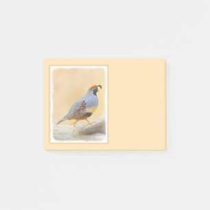 Post-it® Gambrel's Quail Painting Original Bird Art