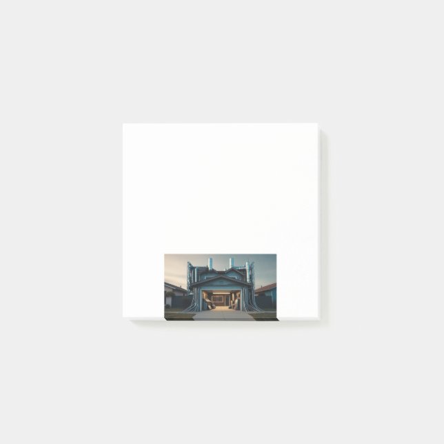 Post-it® Garage Tech Upgrade white note pads (Devant)