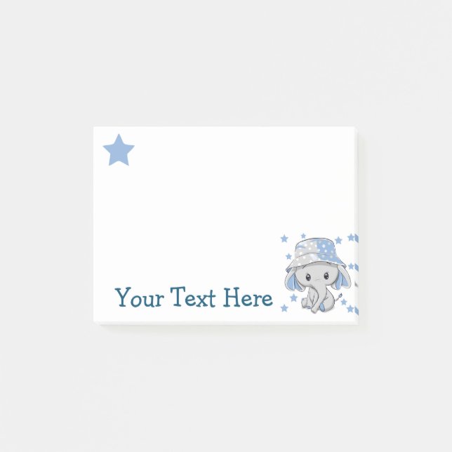 Post-it® Garçon éléphant bébé mignon  (Devant)