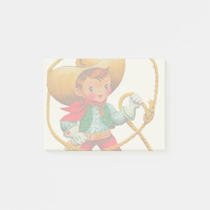 Post-it® Garçon Rétro Cow-Boy Enfant Mignon Western