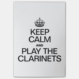 POST-IT® GARDEZ LE CALME ET JOUEZ AUX CLARINETS