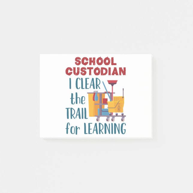 Post-it® Gardien de l'école, j'efface la piste pour apprend (Devant)