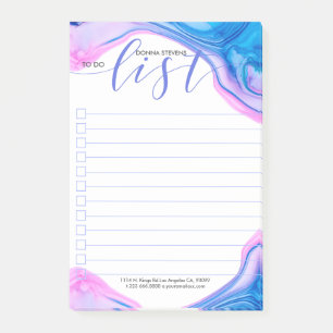 Post-it® Géode couleurs fluides d'encre et typographie de l