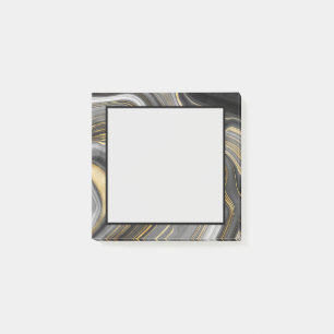 Post-it® Géode d'or et de gris moderne Géode minéral Abstra