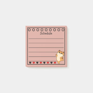 Post-it® Ginger Orange Chat Horaire Rose