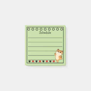 Post-it® Ginger Orange Chat Horaire Vert