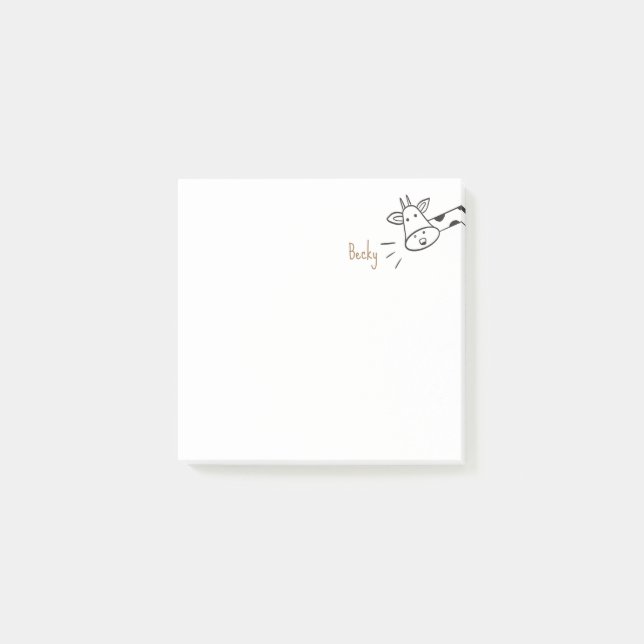Post-it® Giraffe minimaliste simple (Devant)