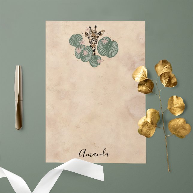 Post-it® Giraffe Safari Animal Botanique (Créateur téléchargé)