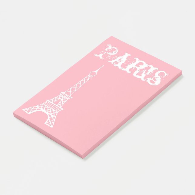 Post-it® Girl's Pink Paris Post It Notes Cadeau (Incliné)