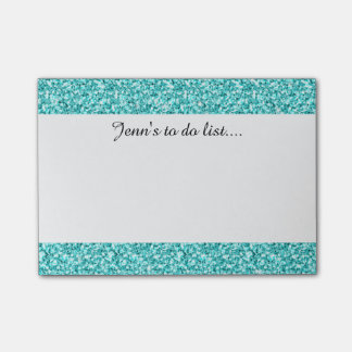 Post-it® Girly, parties scintillantes bleues d'Aqua