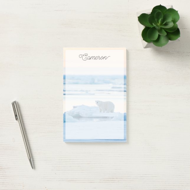 Post-it® Glace et neige | Ours polaire Iceberg Norvège (Bureau)