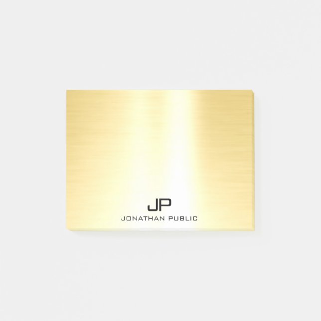 Post-it® Glamor Gold tendance Modèle professionnel élégant (Devant)