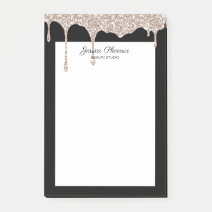 Post-it® Glamour moderne Beige Gold Schwarz Glitter