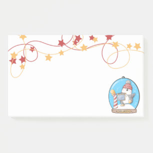 Post-it® Globe des neiges - Notes du Penguin de Noël