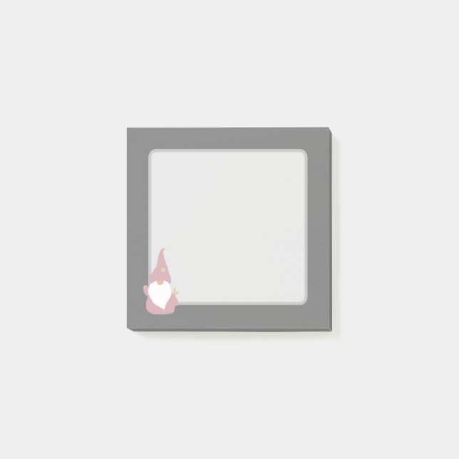 Post-it® Gnome - rose (Devant)