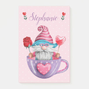 Post-it® Gnome Whimsical dans les Coeurs et Fleurs de la Co