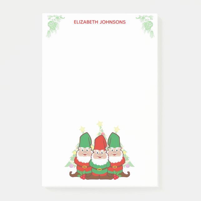 Post-it® Gnomes de Noël personnalisés (Devant)