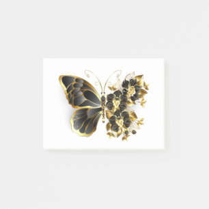 Post-it® Gold flower Butterfly with Black Orchid
