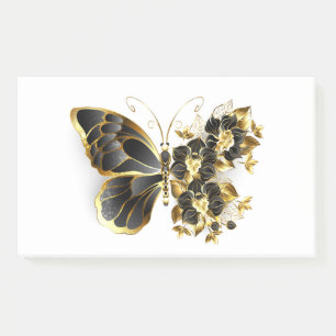 Post-it® Gold flower Butterfly with Black Orchid
