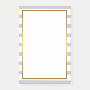 Post-it® Gold Foil Gris Gris Grille blanche