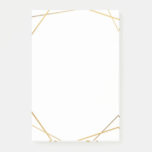 Post-it® Gold géométrique effet or post-it notes
