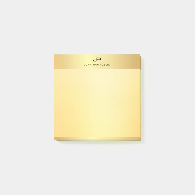 Post-it® Gold Look Elegant Modèle moderne Professionnel (Devant)