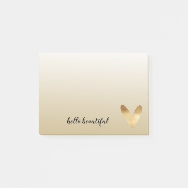 Post-it® Gold Ombre Heart (Devant)