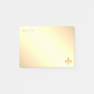 Post-it® Golden Fleur de Lis sur Golden Gradient