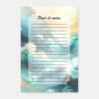 Post-it® Golden Ocean Flow Abstract Waves