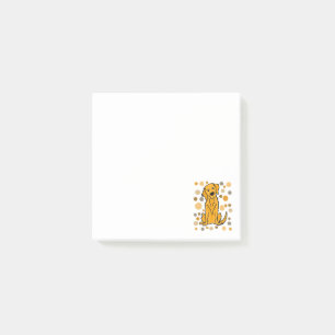 Post-it® Golden retriever et art mignons de motif de cercle