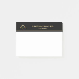 Post-it® Golden Scales of Justice Law Theme