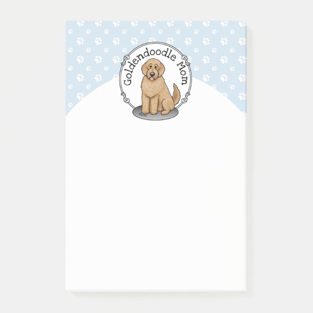 Post-it® Goldendoodle Mom Doodle Mom (rouge doré) (Devant)
