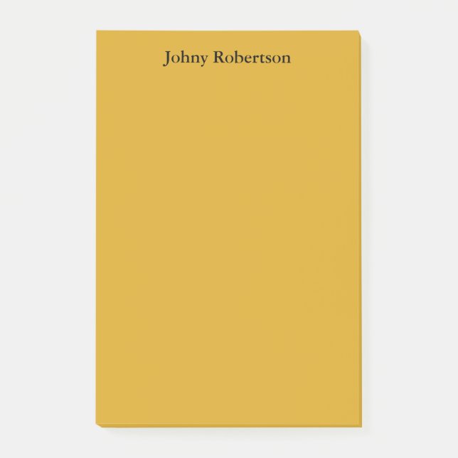 Post-it® Goldenrod Couleur Plain Élégant Professionnel Mode (Devant)