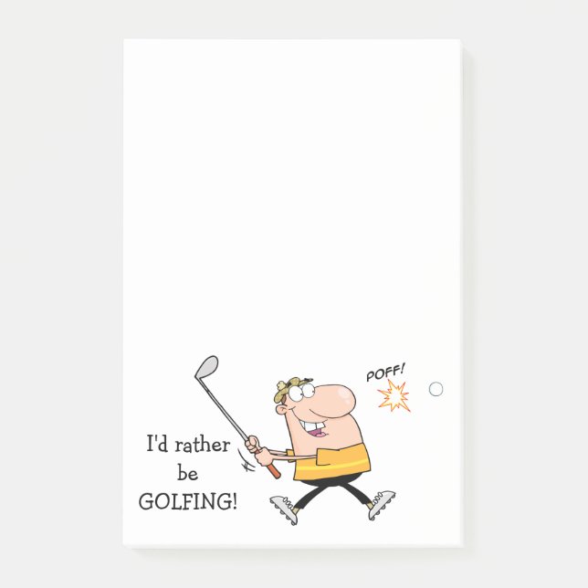 Post-it® Golfeur de bande dessinée (Devant)