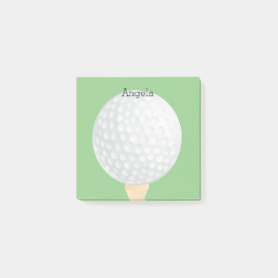Post-it® golfeur de golf sur mesure design vert et blanc