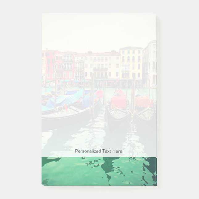 Post-it® Gondolas Sur Grand Canal, Venise, Italie. Retro (Devant)