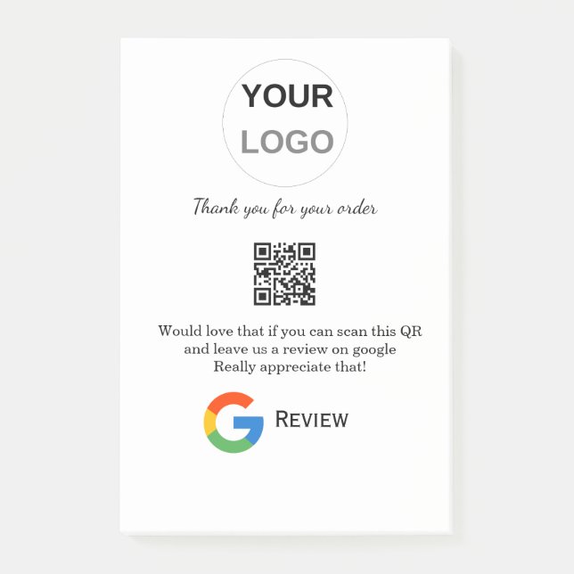 Post-it® Google examen logo de l'entreprise Analyser QR exa (Devant)
