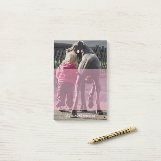 Post-it® Grand Danois (Sur un bureau)