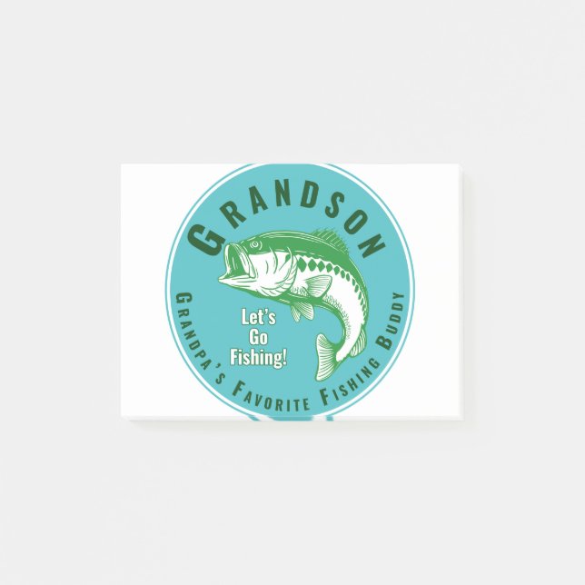 Post-it® Grand-père's Favori Fishing Buddy (Devant)