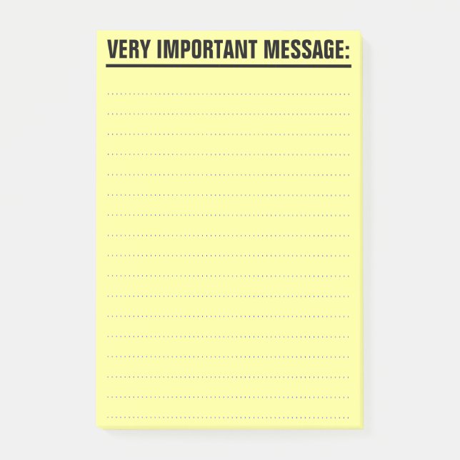 Post-it® Grandes notes de post-it avec le papier rayé (Devant)