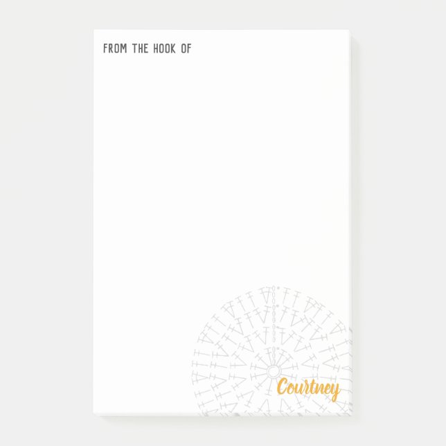 Post-it® Graphique de Crochet Jaune (Devant)