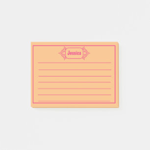 Post-it® Graphique Titre Orné rose