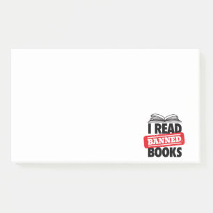 Post-it® Gras “J'ai lu des livres interdits” Bibliophile