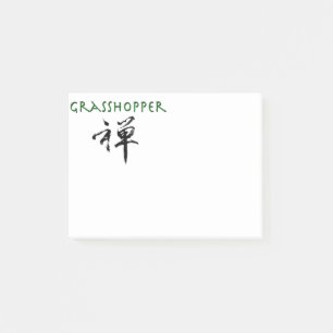 Post-it® Grasshopper avec le symbole "Zen"