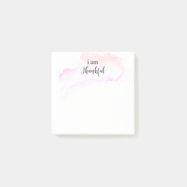 Post-it® *~* Gratitude Affirmation Ombre Pink JE SUIS REMER (Devant)